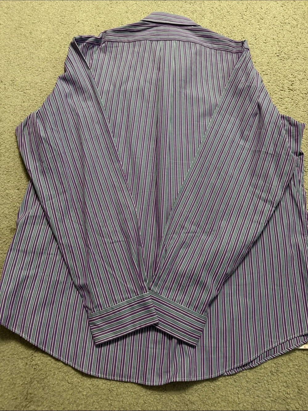 Polo by Ralph Lauren Purple and Green Striped Button-Down Shirt